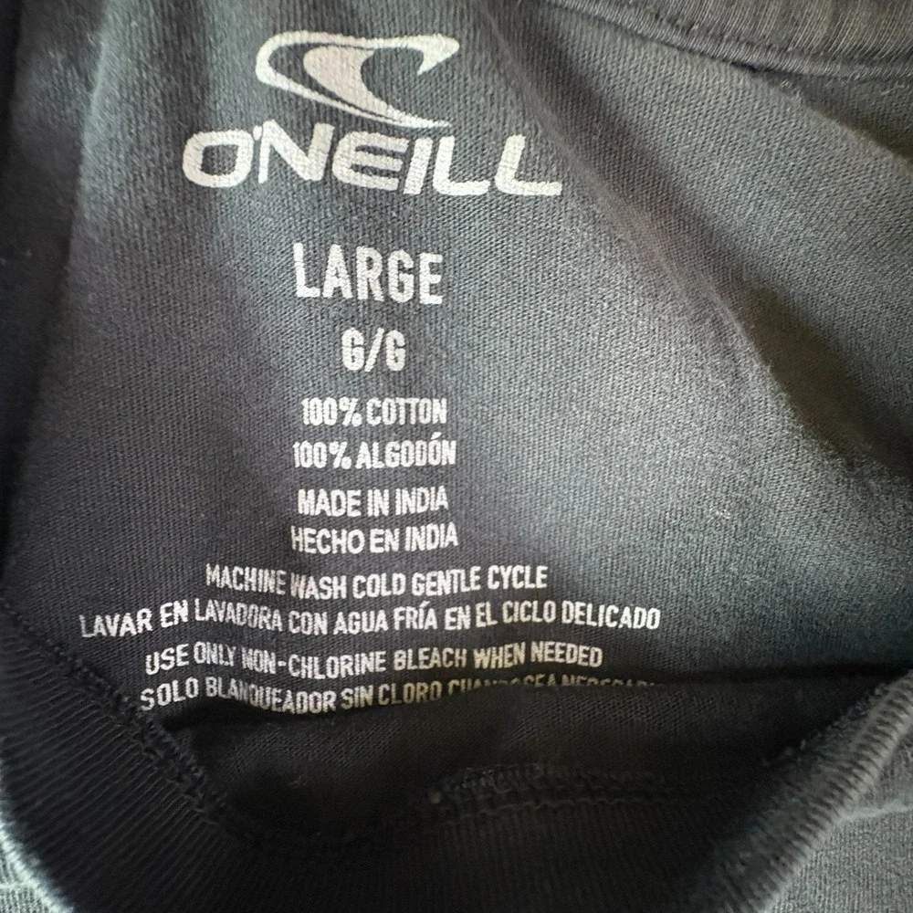 O'Neill First In Last Out T-Shirt Mens Large Black‎ Cotton Graphic Logo Outdoor